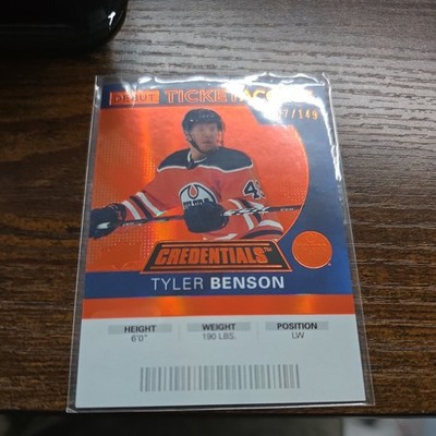 2021-22 Credentials-2020-21 Debut Ticket Access Tyler Benson#95Orange /149