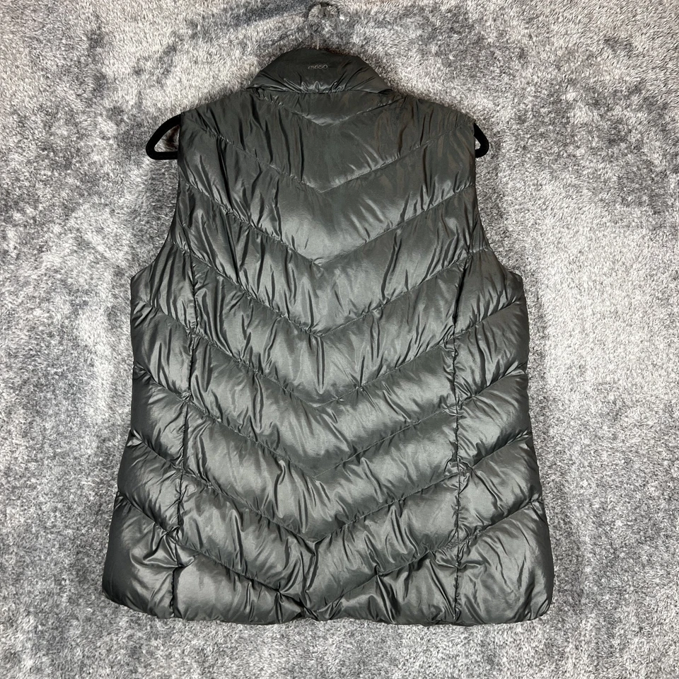 Eddie Bauer Puffer Vest Womens Large Black EB650 Down Lightweight Quilted Zip - Image 4 of 4