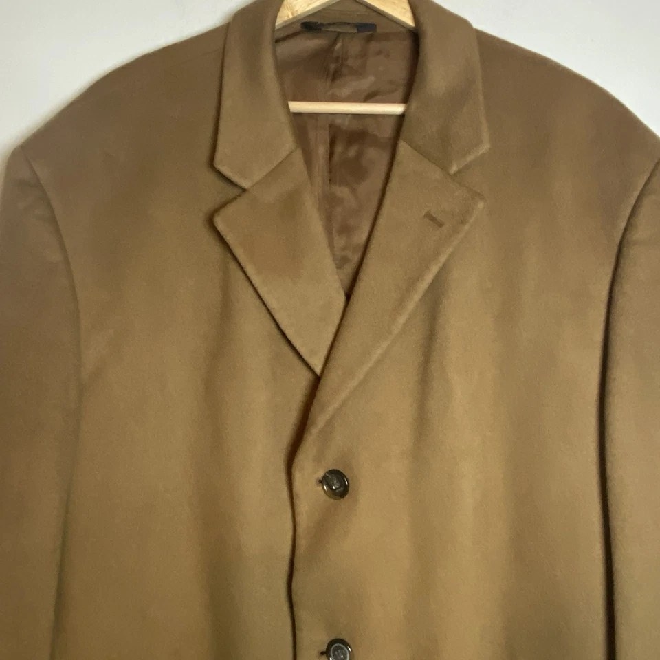 Abrigo Jos A Bank Hombre 100% Cachemira Marrón Talla 46R Foto 3 de 4