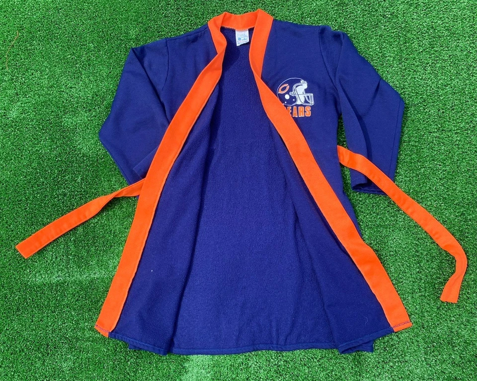 Bata de baño vintage Chicago Bears niños grande 12-14 años 70 80 NFL por Wormster de colección EE. UU. Foto 3 de 4