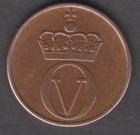 Norway 1970. 2 Ore. Crowned monogram of King Olav V. Black grouse. 	KM# 410 — photo 1