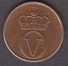 Norway 1970. 2 Ore. Crowned monogram of King Olav V. Black grouse. 	KM# 410