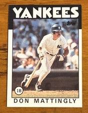 Topps 1986 Don Mattingly #180 New York Yankees Hall of Fame Baseball Vintage 