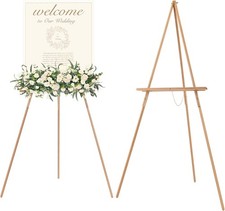 Wood Easel Stand for Display: Wooden Tripod for Poster Board - Wedding Easel