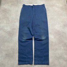 Dickies 874 Trousers Mens 36" Workwear Straight Leg Faded Pants, Navy