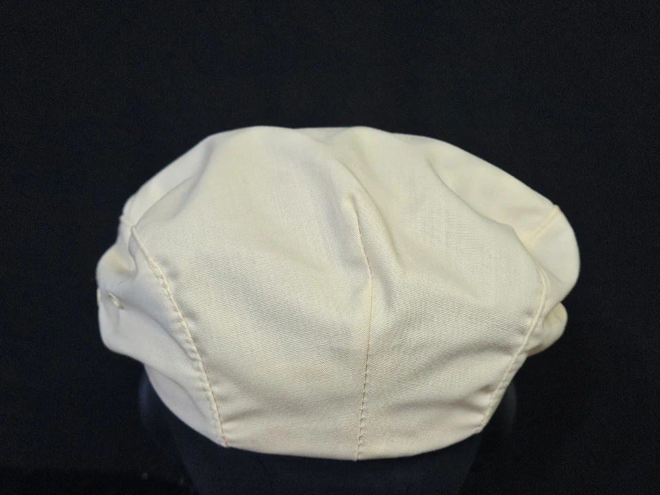 De colección Años 90 Gorra Plana Para Hombre EE. UU. Casual Sombreros Azul 7 1/4 Off White/Amarillo Foto 4 de 4