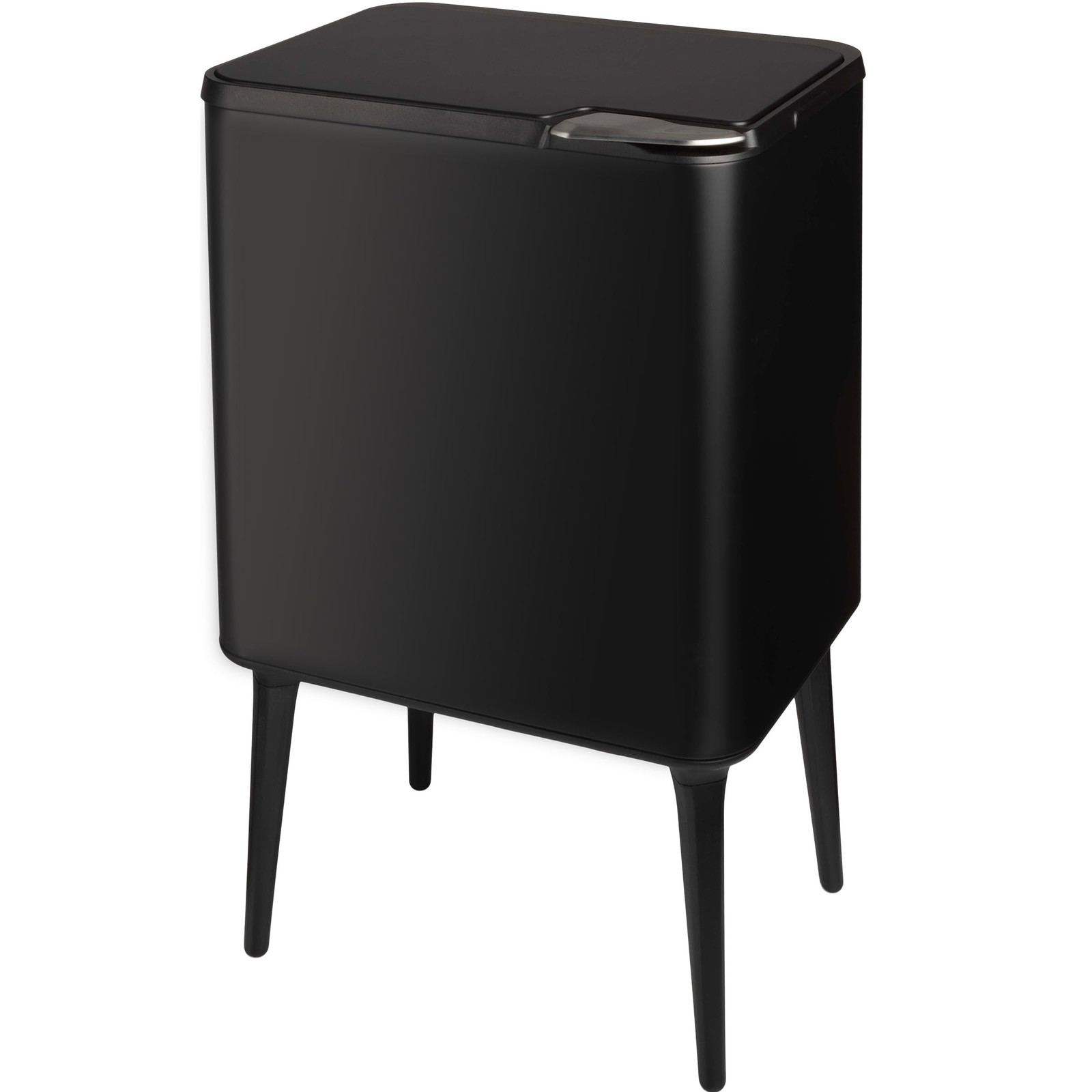 Trash Can - 8.7-Gallon Trash Can with Lid, Removable Legs, and 3L Recycling/C...