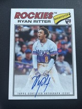 Ryan Ritter 2026 TOPPS HERITAGE REAL ONE ON CARD ROOKIE AUTO #ROA-RR ROCKIES