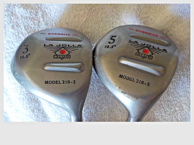 Used La Jolla Club O/S Stainless #3 & 5 Fairway Clubs with Graphite Shafts!