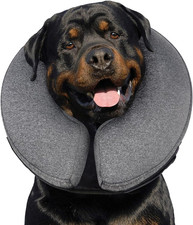 Inflatable Dog Cone Alternative for after Surgery - Soft Protective Donut Collar