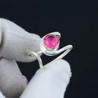 Pink Kunzite Gemstone Handmade 925 Sterling Silver Adjustable Ring Jewelry Gifts