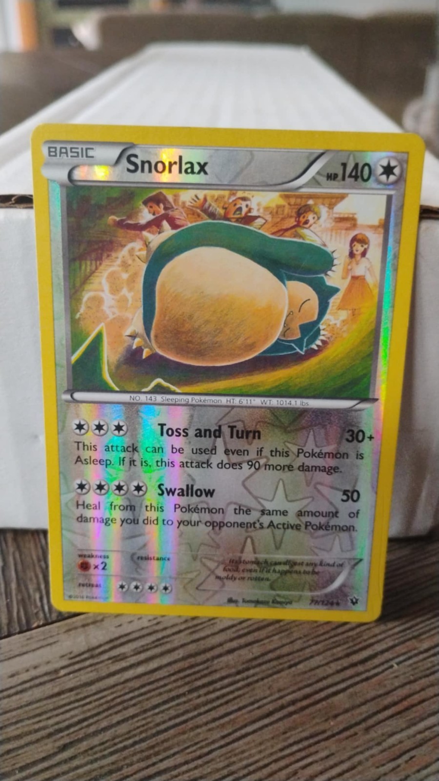 SNORLAX Fates Collide POKEMON Reverse Holo 2916 Foil Trading Card 77/124 TCG