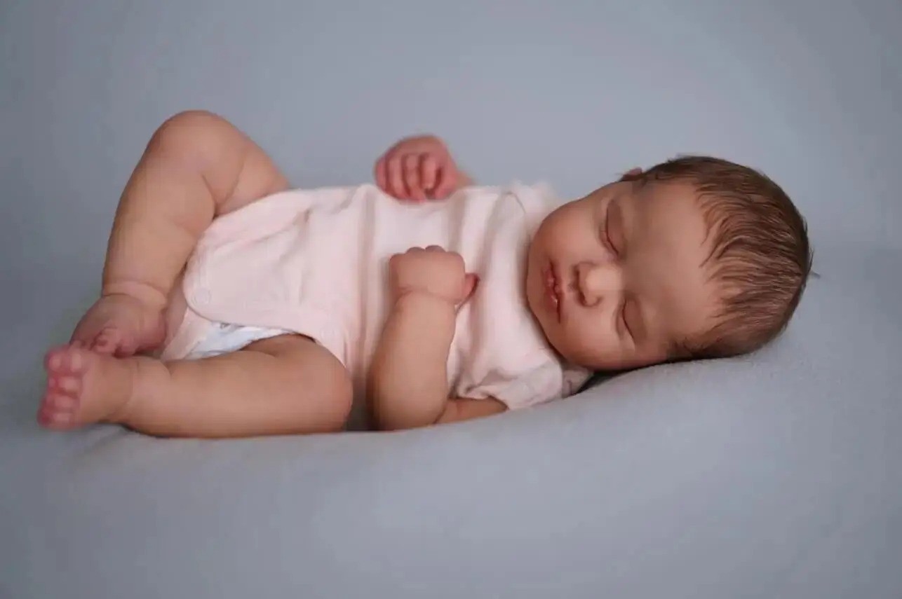 19" Loulou Full Body Silicone Reborn Baby Doll Lifelike Newborn Soft Touch 3D
