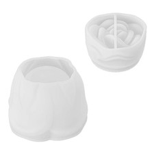 Embossed Resin Jar Silicone Molds with Lid Heat Resistant for Making Cup