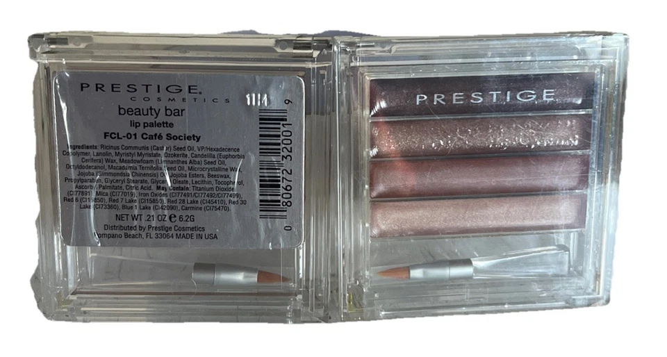 Prestige Beauty Bar Lip Palette FCL-01 Cafe Society Lot Of 2, Sealed - Image 2 of 2