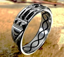 Atlantis Ring 925 Solid Sterling Silver Talisman Egyptian Amulet Handcrafted USA