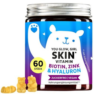 You Glow Girl Skin Vitamin Gummibärchen - mit 100mg 60 stück (1er Pack), Gelb 