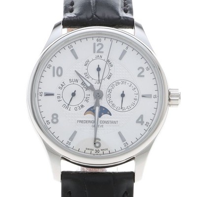 Frederique Constant Classic Full Calendar Moonphase Steel Watch FC-265S5B6