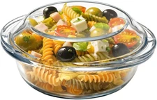 13OZ Mini Glass Casserole Dish With Lid, 5.5in Oven Safe 0.5 Liter