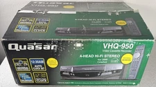 Quasar VHQ-950 Video Cassette Recorder 4 Head VCR VHS Player W/ Rem. /Manual Box