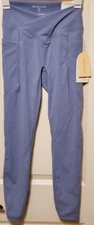 Blogilates Women's Crisscross High-Rise Leggings - Troposphere Steel Blue XS NEW