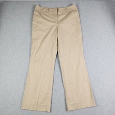 Ann Taylor Pants Womens 8 Beige Curvy Cotton Stretch Classic Fit High Waisted