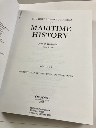 The Oxford Encyclopedia of Maritime 4 Volume Set John B Hattendorf (Ex-Library) - Picture 20 of 24