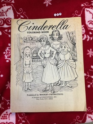 Vintage  Colouring Book Unused Retro CINDERELLA
