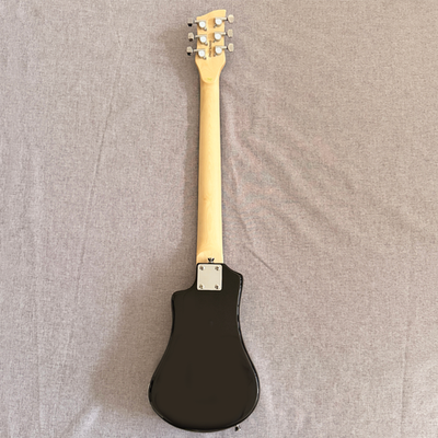Black Mini Hofner Electric Guitar 6-String 24 Frets Lightweight