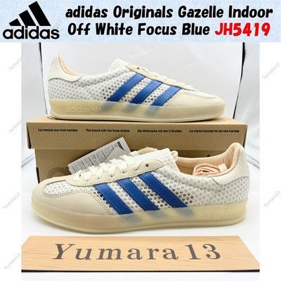 adidas Originals Gazelle Indoor Off White Focus Blue JH5419 Men's Size