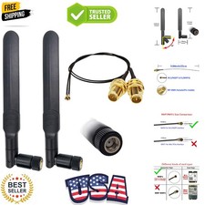 WiFi Antenna 8dBi Omni RP-SMA Male 2.4Ghz 5.8Ghz Dual Band  20cm U.FL to RP ...