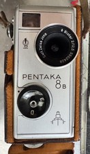 Very Beautiful DDR Film Camera Pentaka 8B  Case - Zeiss 8Mm Gray Blue