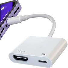 Lightning HDMI Adapter 1080P Full HD Sync Display kompatibel mit iPhone, iPad...