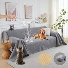 100 Waterproof Couch Cover for Dogs - Anti-Scratch Washable Non Slip 2 Cushi...