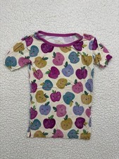 Little Sleepies Berry Apple Of My Eye Fruit Print Short Sleeve Pajama Top Sz 5/6