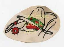 antique original dutch vandee cowboy spurs hat texas tattoo flash cut 2x3