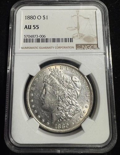 1880-O Morgan Silver Dollar $1 NGC AU55 – New Orleans Mint