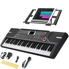 61 Key Keyboard Piano, Portable Electronic Keyboard Piano for Beginners with ...