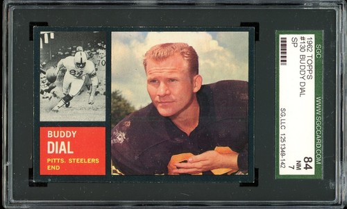 1962 Topps Football #130 Buddy Dial SGC 7