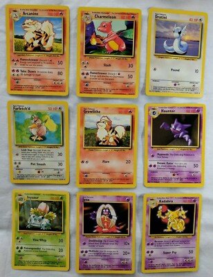 Pokemon Base & Base Set 2 Sammelkarten TCG (1999) - Uncommon & Common