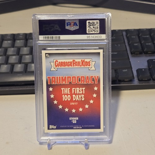 2017 Topps Trumpocracy Arnold Schwarzenegger Donald Trump PSA 9 MINT #33 GPK - Picture 2 of 2