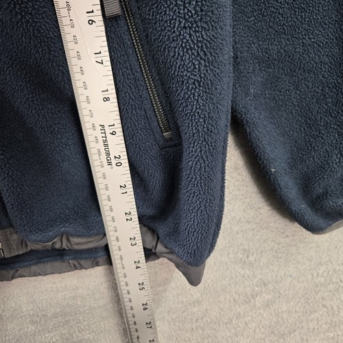 The North Face Boys Denali Jacket L Blue Nylon Polyester Fleece Hoodie Pockets - Picture 8 of 13