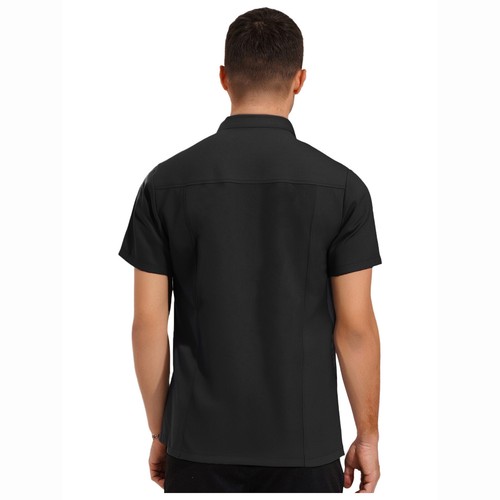 Unisex Men Women Tops Stand Collar Coat Hotel Jacket Lightweight Chef Apparel - Picture 28 of 47