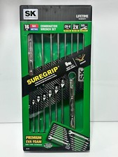SK Tools 16pc SUREGRIP Combination Wrench Set, Foam, Metric 8-19mm SAE 3/8-3/4”