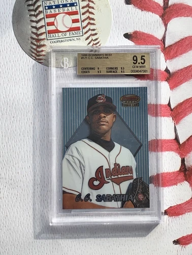 🔥1999 Bowman’s Best C.C. SABATHIA BGS 9.5 GEM MINT ROOKIE #171 - 2025 HOF