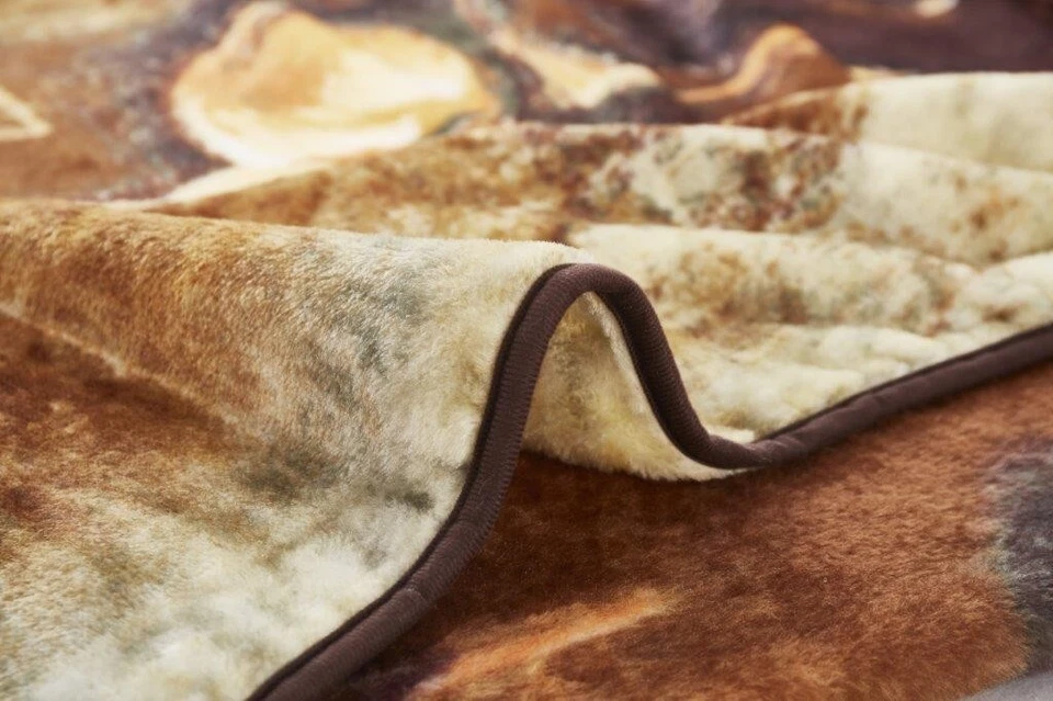 Manta de felpa 79x96" tamaño reina sombra bestia buck cola blanca ciervo visón piel sintética Foto 3 de 3