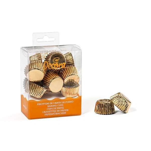 Wilton 24 Pirottini Per Muffin Oro - Diametro 5 Cm - Perfetti Per Cupcake E Cioccolatini