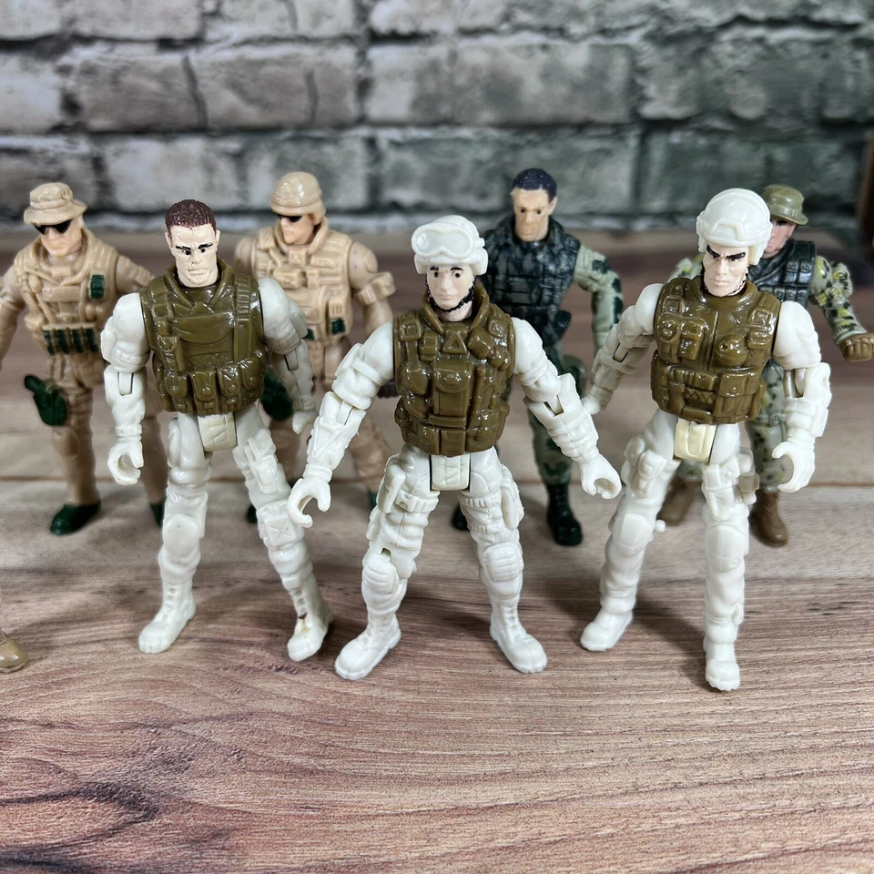 Excite U.S.M.C. Lote de 9 figuras de acción militares del ejército de 4 pulgadas de la Armada Foto 2 de 4