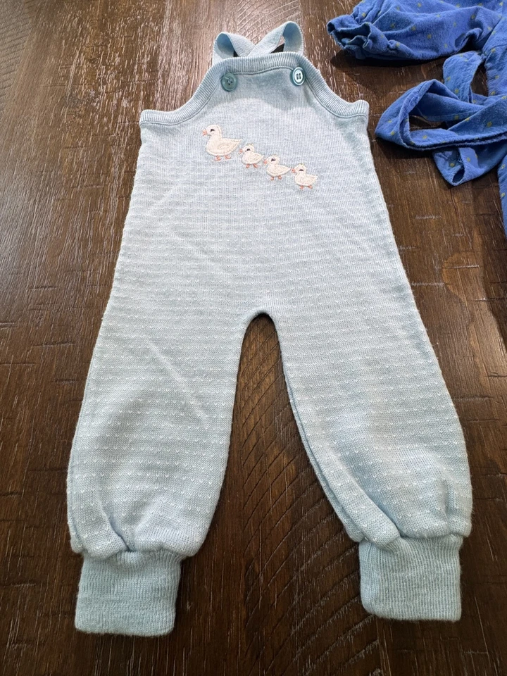 Conjunto de mono mameluco bebé vintage 100 % algodón mono pato aplique hecho en Estados Unidos Foto 4 de 4