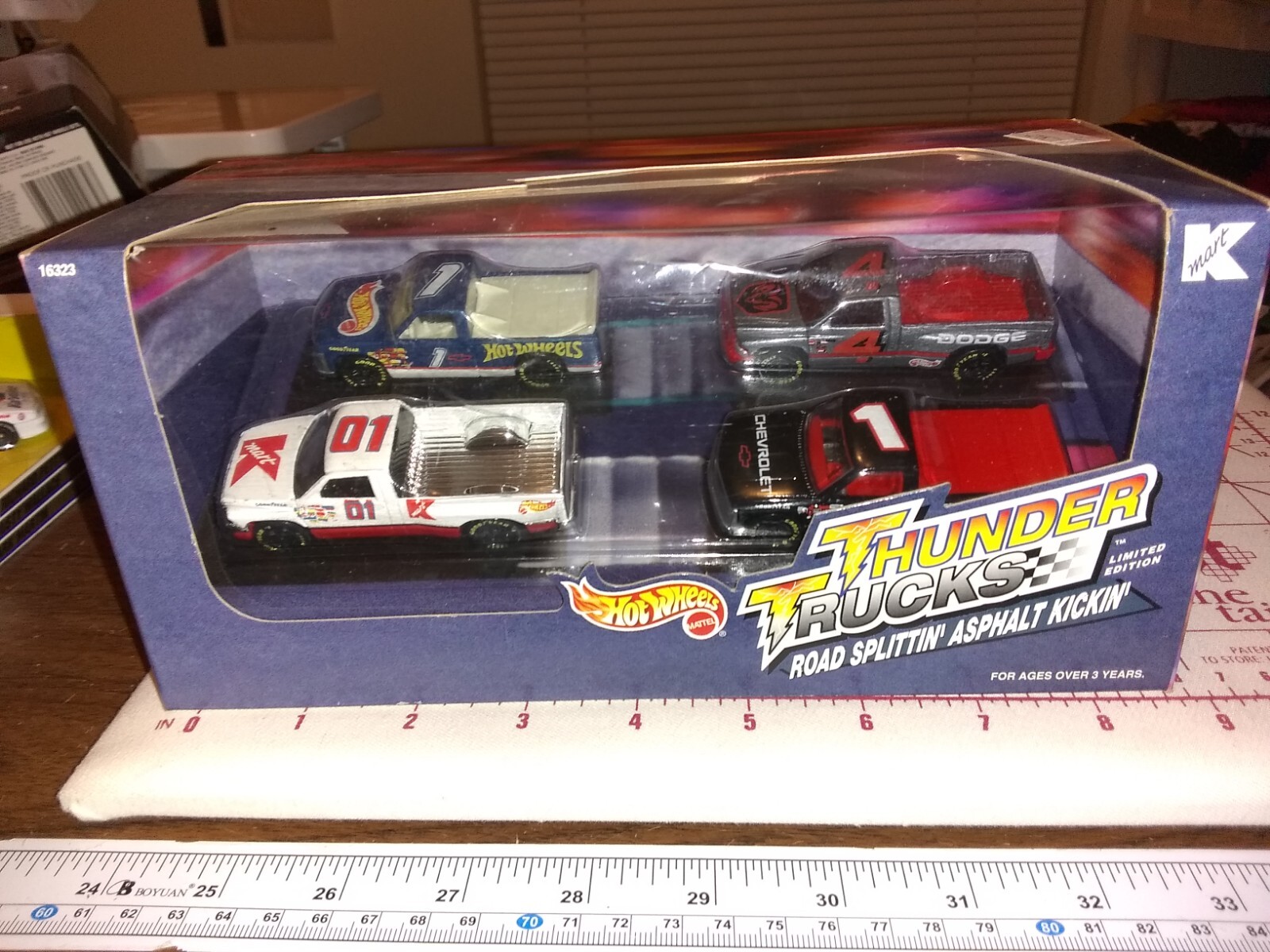 HOT WHEELS 1997 K MART EXCLUSIVE THUNDER TRUCKS 4 CAR SET MINT IN BOX